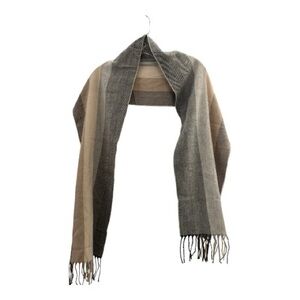 Merona Striped Gray and Tan Scarf